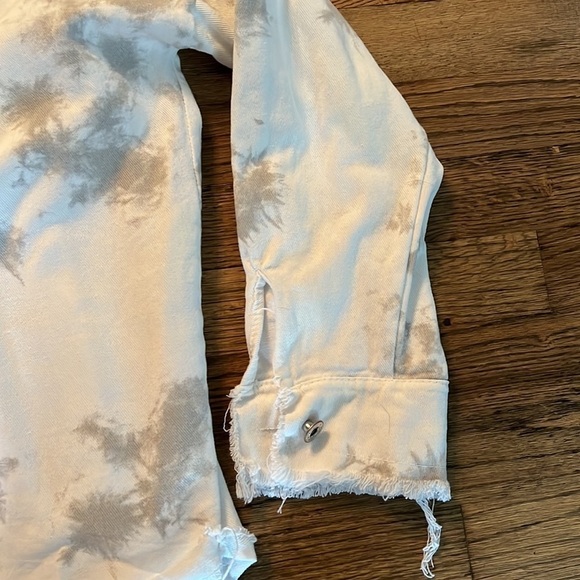 Sunny Studio White & Grey tie dye button down shirt ONE SIZE - Picture 4 of 6